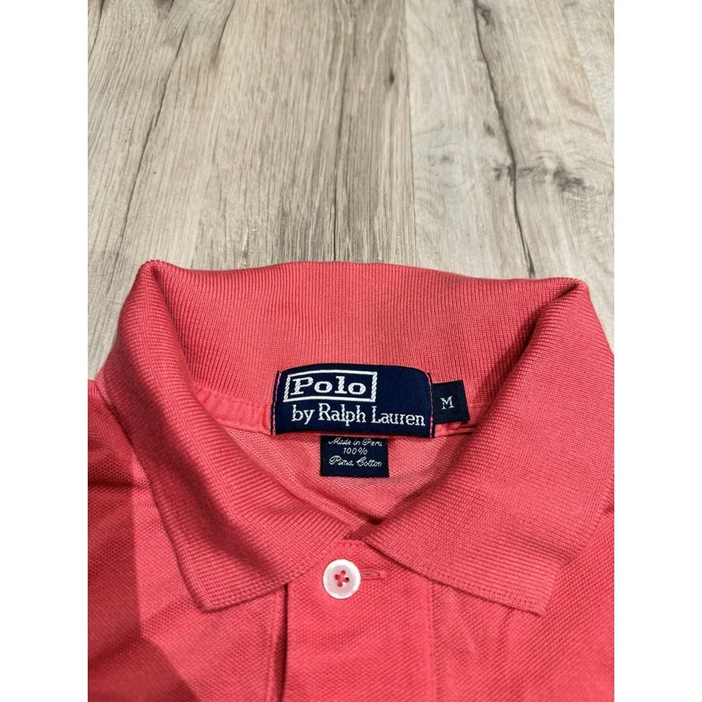 Vintage Polo Ralph Lauren Medium Polo Coral 100% Pima Cotton